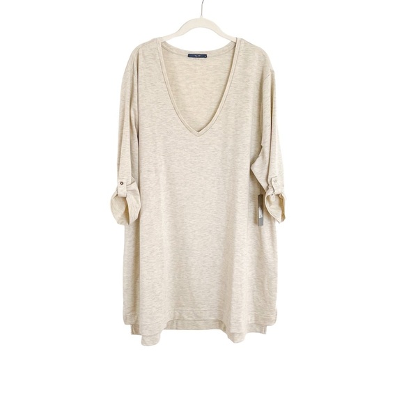Tart Tatyanna Stretch Tunic Heathered Oatmeal Size 2X NWT - Picture 4 of 6
